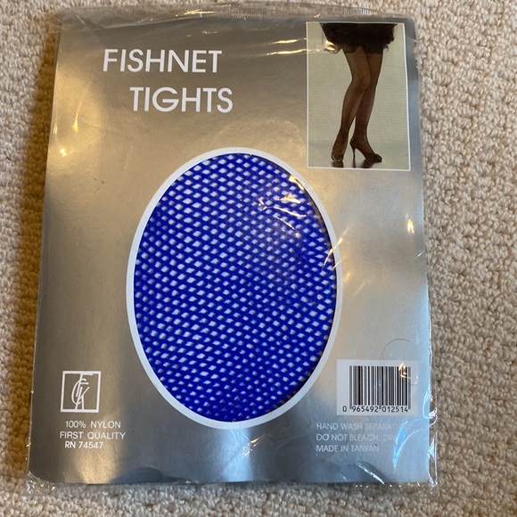 Women's blue fishnet tights never opened package - Picture 3 of 3